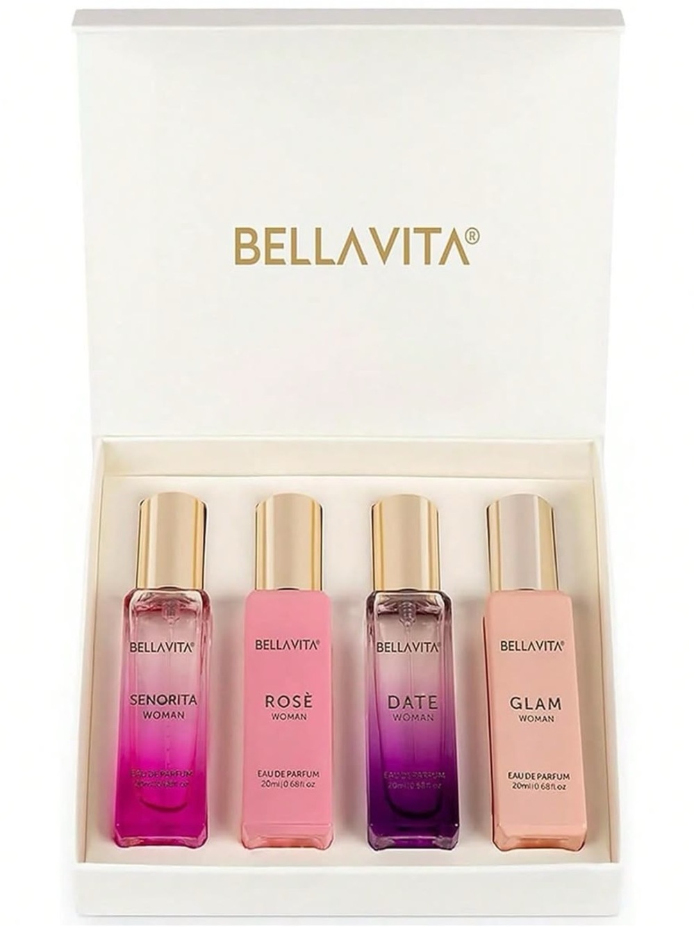 Bella Vita Women Fragrance Gift Set – Pink & Purple Eau de Parfum New